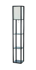 lot 148 image: New Simple Designs Etagere Shelf Floor Lamp - Black