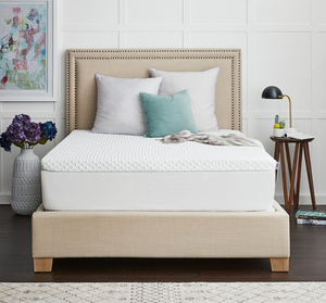 lot 181 image: New  Sealy 3 SealyChill Gel Memory Foam Topper with Cover - Queen