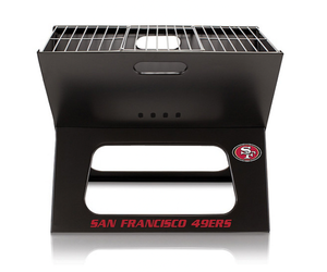 lot 187 image: New Picnic Time NFL X-Grill Portable Charcoal BBQ Grill San Francisco 49ers
