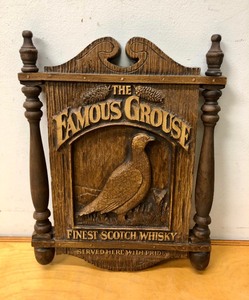lot 105 image: Vintage FAMOUS GROUSE Whiskey Advertising Bar Sign