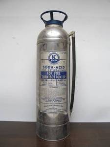 lot 204 image: Vintage KIDDE Chrome Fire Extinguisher