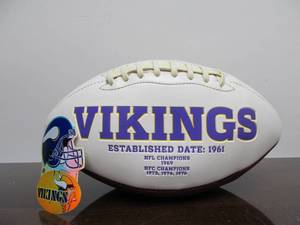 lot 227 image: Excellent Quality MN VIKINGS Leather Football 