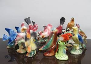 lot 228 image: Collection of Vintage ROYAL COPLEY Pottery Birds