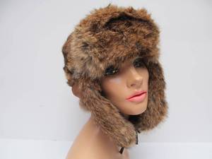 lot 27 image: Vintage LL BEAN Genuine Rabbit Fur Winter Hat