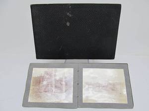 lot 48 image: 2 Very Cool Old Antique Photo Albums wPhotos