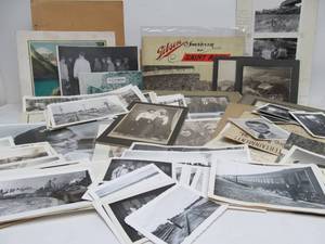lot 70 image: Excellent Large Lot of Vintage & Antique Railroad Photos Paper & Ephemera
