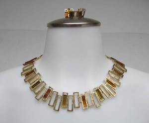 lot 77 image: Mid Century Signed GIVENCHY Matching Necklace Ring & Earring Set