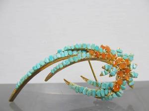 lot 83 image: Signed Mid Century PANETTA Brooch wStones