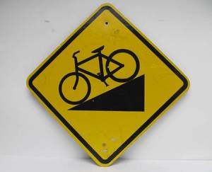 lot 89 image: Vintage Bicycle Metal Safety Sign