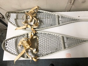 lot 162 image: Vintage US Military White Metal Snowshoes