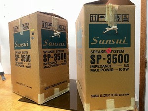 lot 7 image: Large & Awesome Matching Pair of Vintage SANSUI Model SP-3500 Floor Speakers wOriginal Boxes