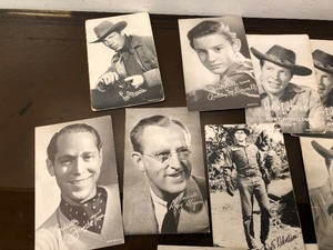 lot 290 image: Lot of Vintage Hollywood Western etc Movie Star Photo Trading Cards