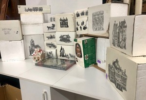 lot 337 image: Large Estate Lot of Christmas Village Houses Building etc