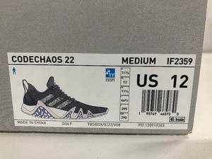 lot 340 image: Like-New or Brand New ADIDAS Mens Code Chaos 22 Shoes - Size 12