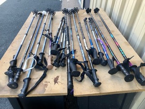 lot 366 image: LARGE Estate Lot of Ski Poles
