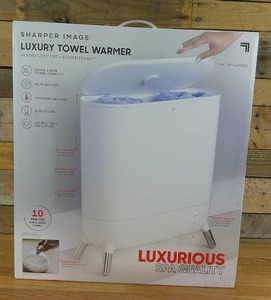 lot 1 image: Sharper Image SpaStudio Towel Warmer