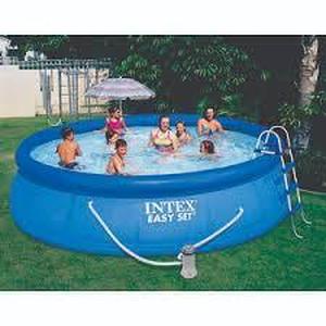 lot 12 image: Intex 26165EH 15ft x 42in Easy Set Inflatable Above Ground Swimming Pool w Pump