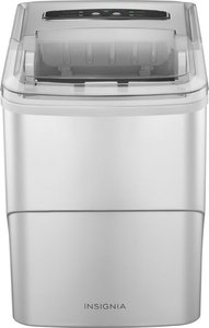 lot 93 image: Insignia - Portable Ice Maker with Auto Shut-Off - Silver