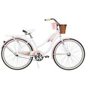 lot 124 image: Huffy Womens Panama Jack 26 Cruiser Bike  White