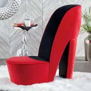 lot 125 image: High Heel Chair-Red