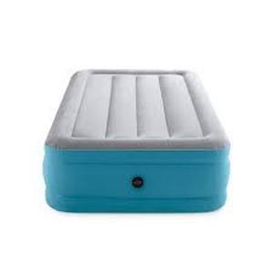 lot 128 image: Intex Raised 16 Air Mattress with Hand Held 120V Pump - Twin Size