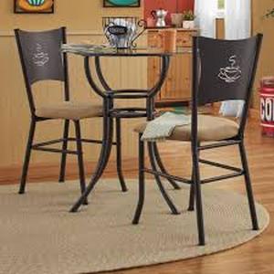 lot 137 image: Caf Bistro Set Glass Table-Missing Parts & Hardware