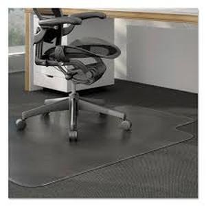 lot 152 image: Alera Moderate Use Studded Chair Mat for Low Pile Carpet, 45 x 53, Wide Lipped, Clear