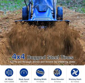 lot 1 image: Hykolity Tiller Cultivator