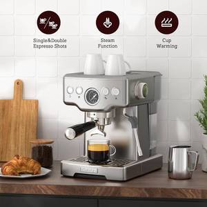 lot 7 image: Neretva 15 Bar Espresso Machine with Milk Frother Steam Wand