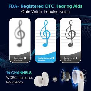 lot 12 image: Cearvol Diamond X1 Rechargeable Hearing Aids for Seniors