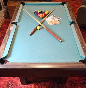 lot 3 image: Brunswick Bristol Model JK Billiard Pool Table plus Pool Cues