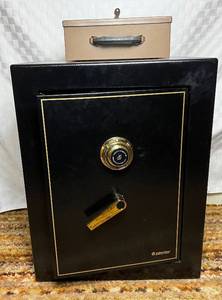 lot 4 image: Sentry Combination Floor Safe and Keyed Lock Box