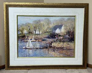 lot 1 image: Glouchester Harbor Print  by John Terelak