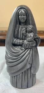 lot 82 image: La Negrita Virgin of the Angels 7 Carved Statue