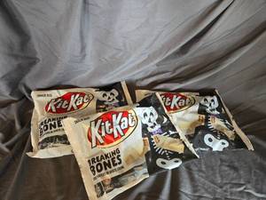 lot 42 image: 3 bags of KitKats white chocolate Best By 122024