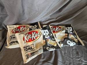 lot 47 image: 3 bags of KitKats white chocolate Best By 122024