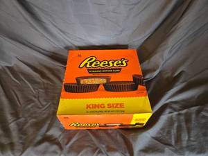 lot 2 image: Box of 24 King size Reeses Best By 82024