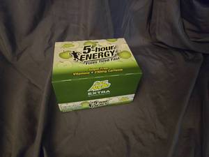 lot 85 image: 12 pack of 5 hour energy extra strength sour apple 1.93 oz EXP 1125