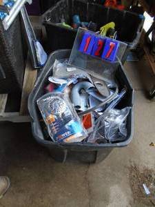Box of plumbing supplies. As shown.