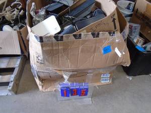 Electronics, table, small chest of drawers. As shown.