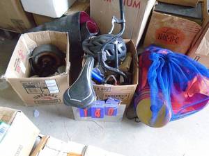 Boxes of sporting goods. As shown.