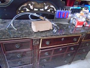 Fancy dresser 69 x 18 with knobs & faucet
