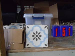Qty of 2 boxes of 9 tile. As shown.