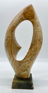 lot 2 image: PAULO Artisan Abstract Carved Stone Sculpture