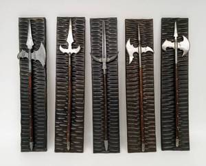 lot 67 image: Set of Vintage Wall Hanging Polearms - Spain