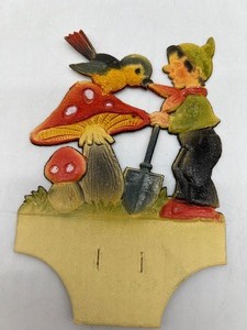 lot 20 image: Vintage German Scrap Ephemera - Bird on a Mushroom