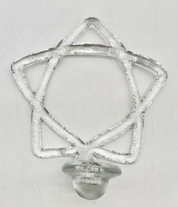 lot 22 image: PUKEBERG Glass Star Candle Holder - Sweden - Original Sticker