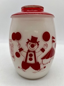 lot 26 image: Vintage Bartlett Collins Glass Clown Cookie Jar