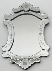 lot 29 image: Venetian Style Etched Glass Mirror