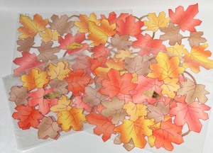 lot 141 image: Assorted OREM Autumn Leaves Placemats and Centerpiece Mats